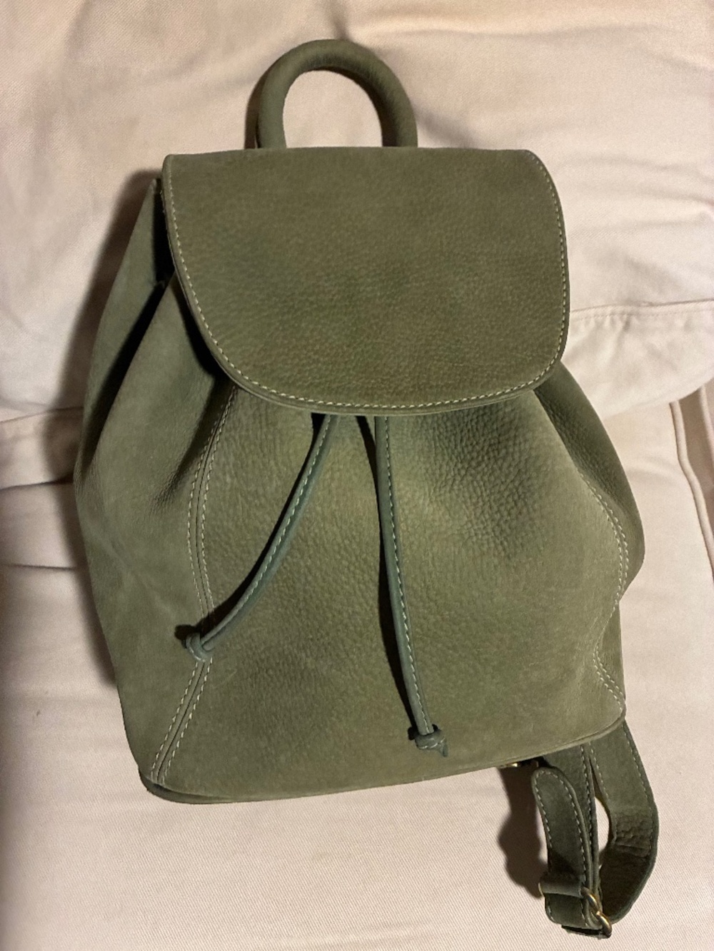 Vintage Coach Sage Green Nubuc Daypack